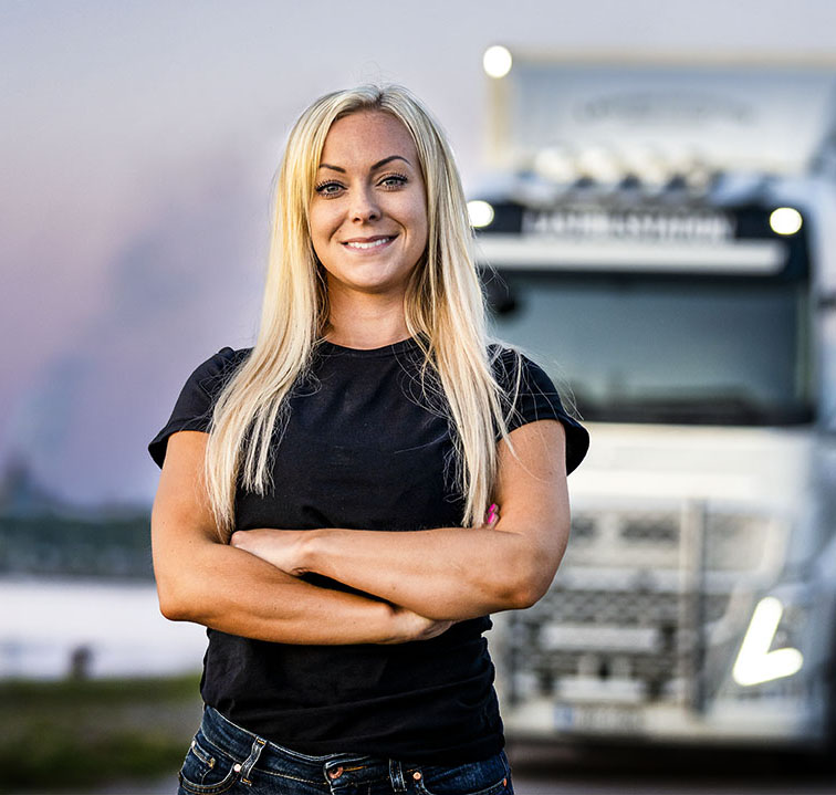 Angelica Larsson lastbilsförare